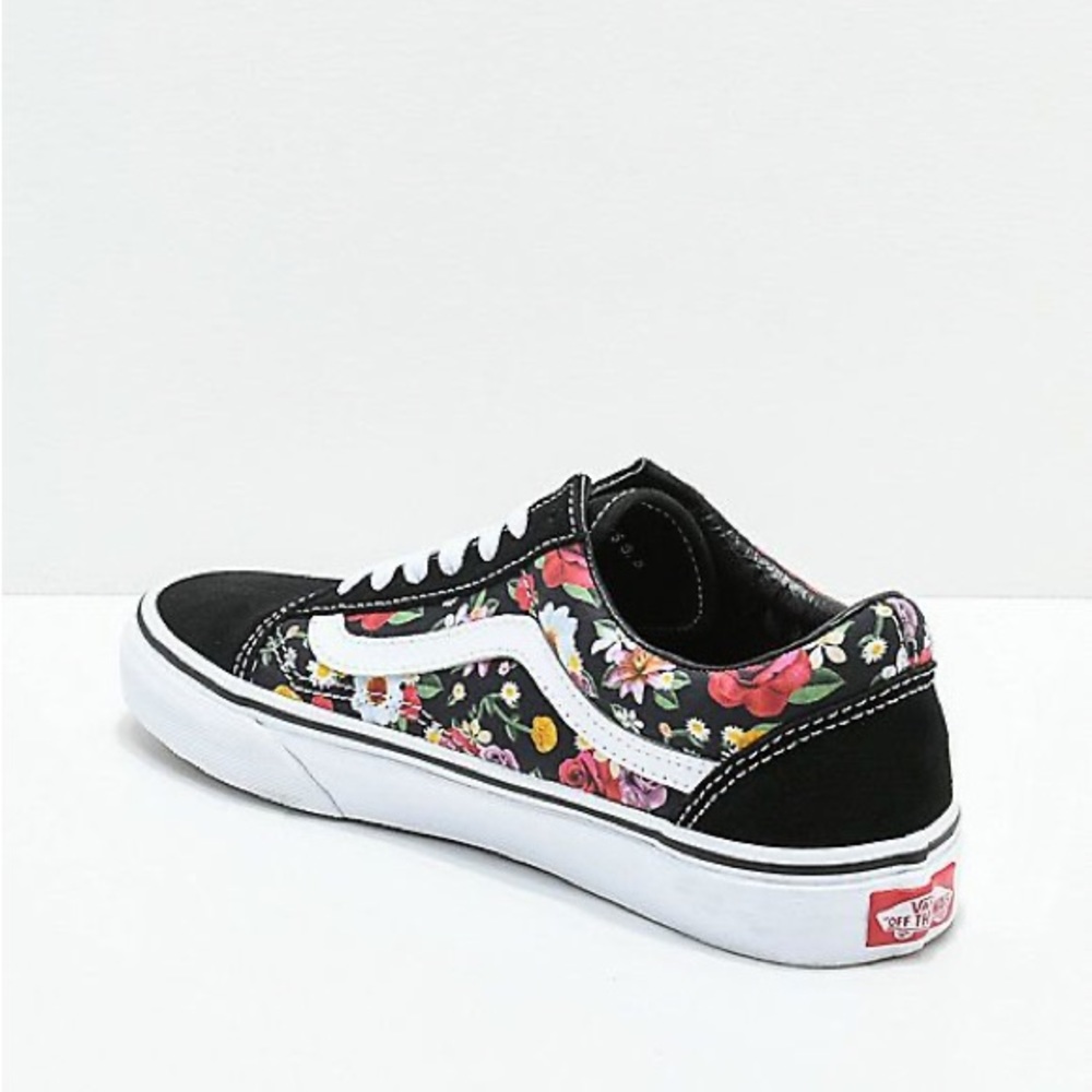 floral old skool vans